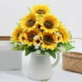 thumbnail image 5 of Artificial Sunflowers Bunches with Stems for Faux Floral Arrangements, Fake Sunflowers for Home Decor, Kitchen, Table Centerpieces, and Wedding Decor (11.8x7.87 in), 5 of 5