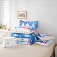 thumbnail image 5 of Feelyou Teens Xmas Tree Twin Bedding Sets 7-Piece, Dreamy Cartoon Bedding Comforter Set, Merry Christmas Reversible Sheet Sets, Microfiber Bedroom Decor, 5 of 7