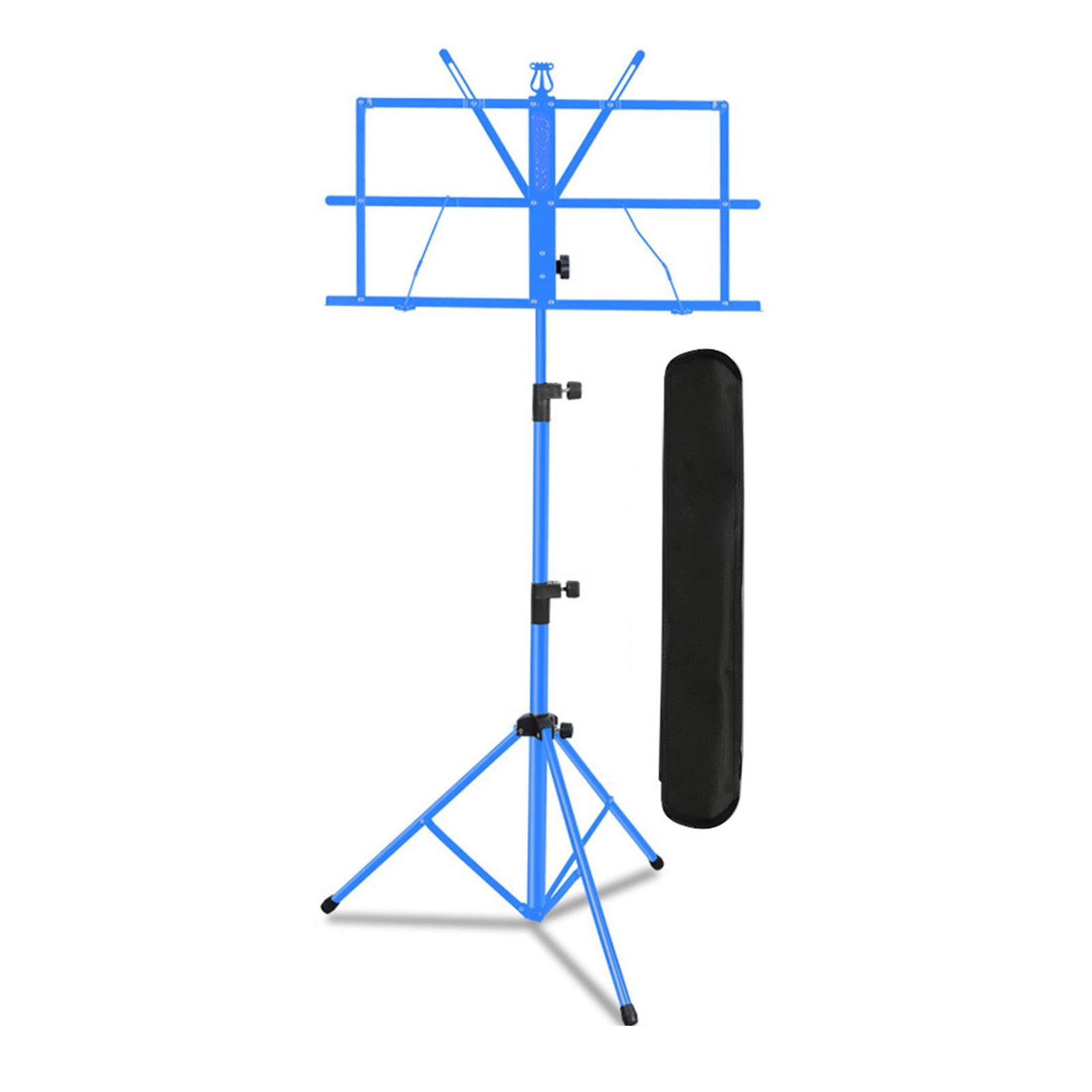 MERIGLARE Sheet Music Stand Height Adjustable Stable Anti Slip Music Note Holder Book Stand for Travel Classroom Orchestra Band Blue