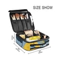 thumbnail image 4 of Makeup Train Case with Adjustable Dividers,Cosmetic Bag Portable Portability Bag Case Gifts Yellow Flowers and Leaves, 4 of 8
