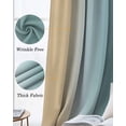 thumbnail image 3 of Teal Yellow Ombre Kitchen Curtains Farmhouse Modern Gradient Art Cafe Short Curtains for Bathroom Blackout Window Curtain Grommet Small Window Treatment Tier Drapes for Bedroom Living Room 42"x45"x2, 3 of 9