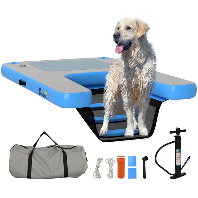 PawHut Dog Water Ramp, Floating Boat Ramp for Swimming Pets Up to 300 lbs