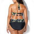 thumbnail image 4 of HAWEE Womens Plus Size Swimwear Strappy Floral Push Up High Waisted Two Piece Bikini Set Tummy Control Bathing Suits(XL-4XL), 4 of 5