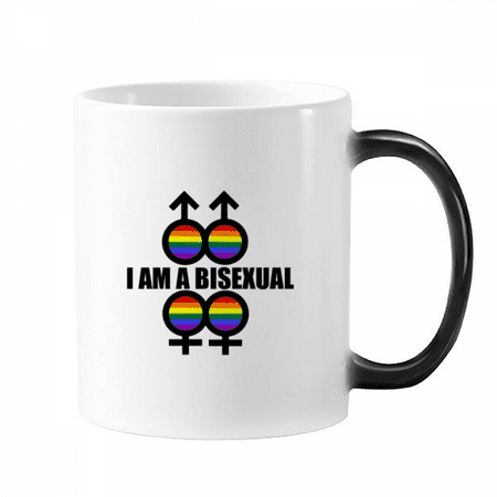 

I Am A LGBT Rainbow Art Deco Fashion Mug Changing Color Cup Morphing Heat Sensitive 12oz