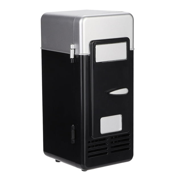 Built-in LED Light Small Refrigerator, Lightweight 3.2x3.4x7.6inch Compact Refrigerator, For Office Car