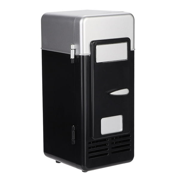 Built-in LED Light Small Refrigerator, Lightweight 3.2x3.4x7.6inch Compact Refrigerator, For Office Car