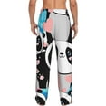 thumbnail image 3 of Bingfone Panda Cute Pink Hearts Mens All Over Print Sleep Pajama Pants-Small, 3 of 9