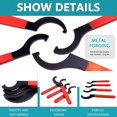 thumbnail image 2 of Coilover Wrench Spanner, 7PCS Non- Spanner Wrench Set, Professional Universal Rubber Handle Wrench Spanner Tool, 2 of 6