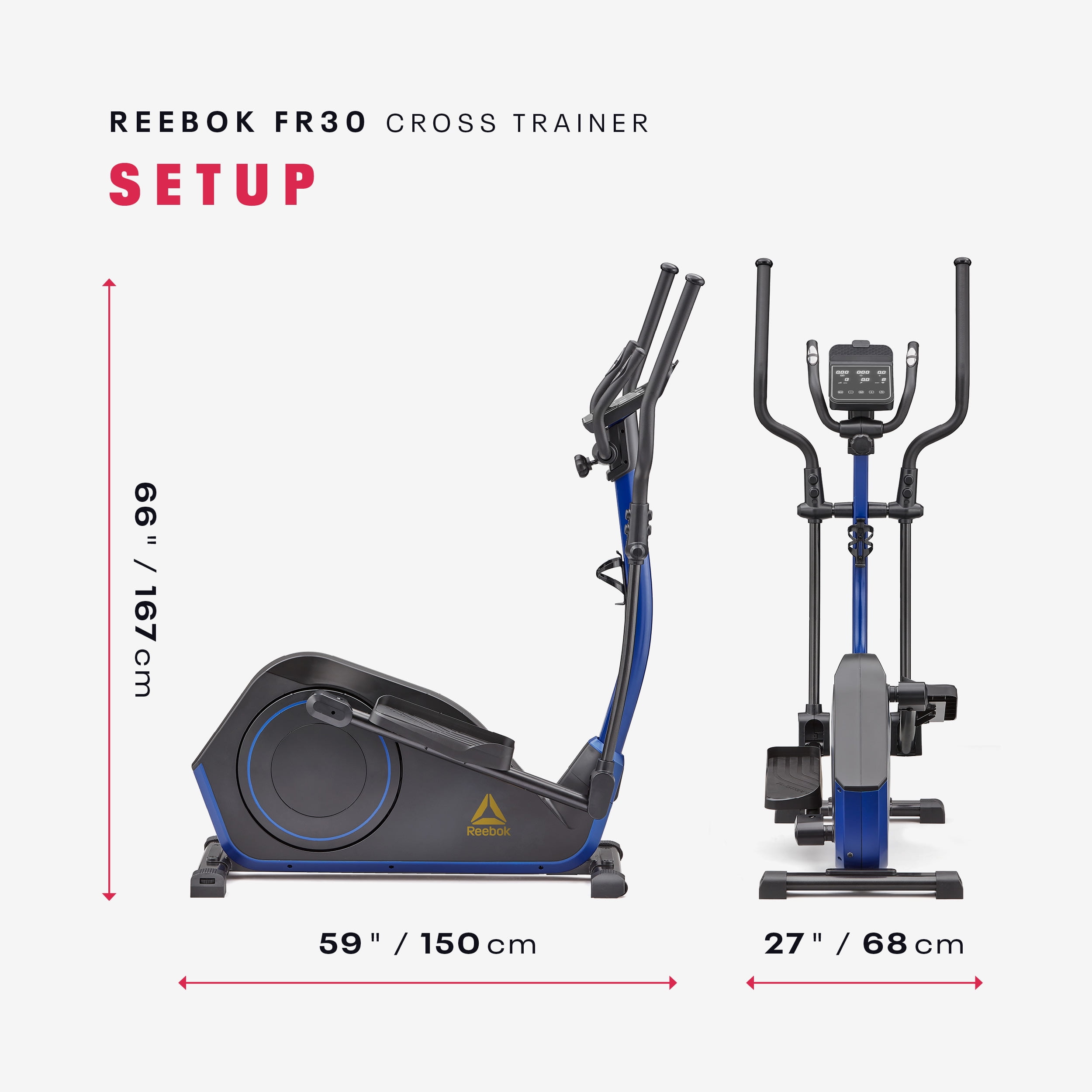 Reebok FR20 Home Elliptical Cross Trainer, Black, Cardio Reebok FR20 Home Elliptical Cross Trainer, Black, Cardio