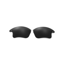 Walleva Black Replacement Lenses for Oakley Fast Jacket XL Sunglasses