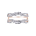 thumbnail image 2 of AFFY 0.60CT Moissanite Diamond Double Infinity Chevron Enhancer Wrap Guard Ring in 18K Rose Gold over Silver-10.5, 2 of 6