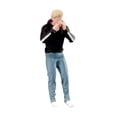thumbnail image 3 of Milaget 1:64 Boy Model Figure Pose Scene Ornament Handpainted DIY Projects Accessory black coat, 3 of 9