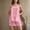 🔥 Pink_New, variant on Gifts Dianli Striped Set Women Sleeveless Blouse Fold Pocket Top And Shorts Two Piece Adjustable Buckle Camisole Pleated Pocket Lightweight Summer Matching Outfit