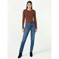 thumbnail image 6 of Free Assembly Women's Ribbed Crewneck Top with Long Sleeves, 6 of 6