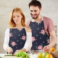 thumbnail image 3 of Pioneer Flower Floral Print Pattern Apron for Women and Men, Cotton Linen Waterproof with Pockets, Adjustable, 33x27 Inch for Kitchen, Gardening, BBQ, Salon, 3 of 6
