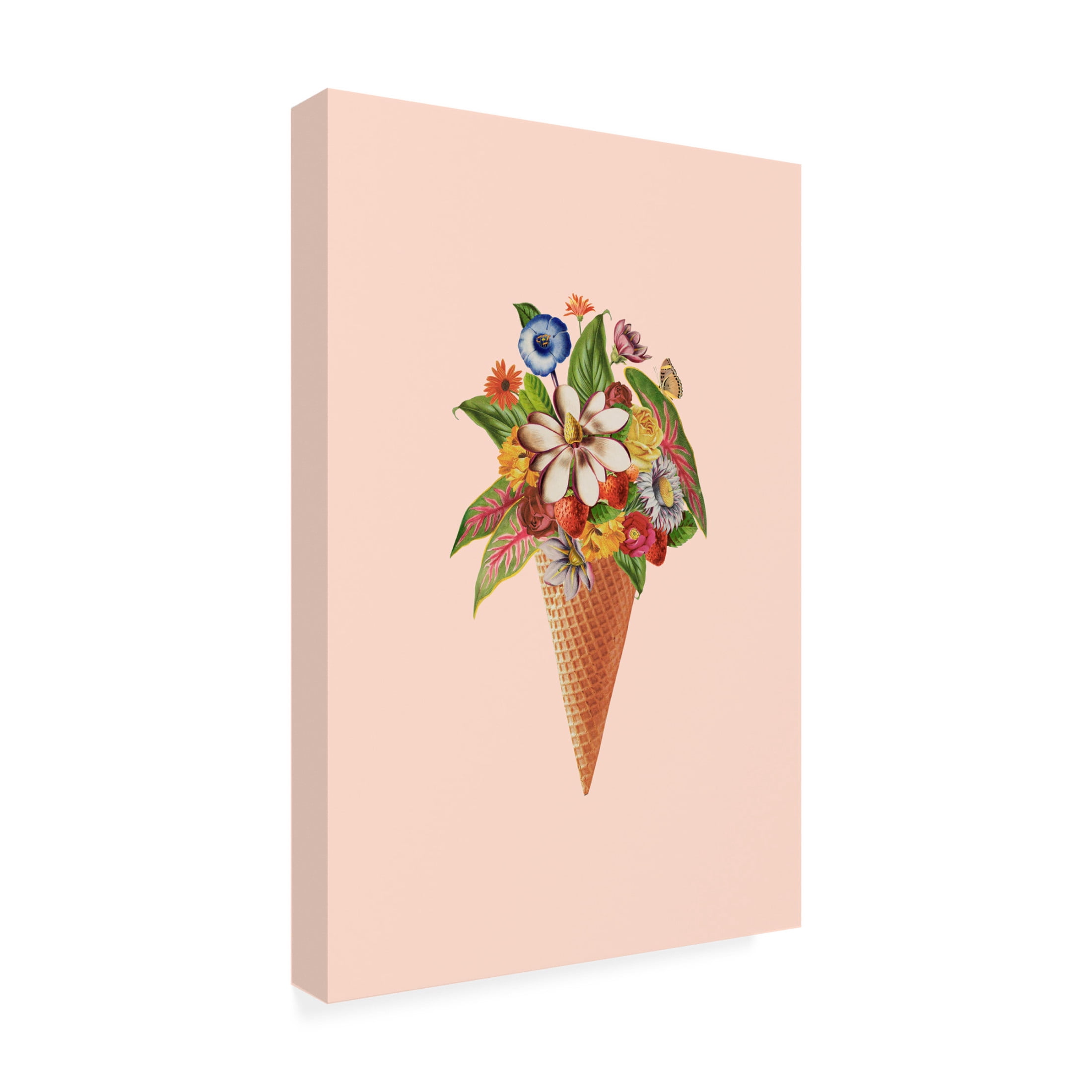 Trademark Fine Art Frida Floral Studio Botanical pink ice cream Canvas Wall Art