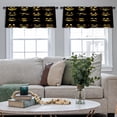 thumbnail image 4 of LALILO Kitchen Curtain Valance Jack Lantern Pumpkin Rod Pocket Window Curtain 52"x 18" Set of 2, 4 of 7