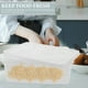 thumbnail image 4 of Contenedor de plástico transparente rectangular de una sola capa de 2,1 L para alimentos secos con tapa para cocina y bar., 4 of 6