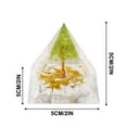 thumbnail image 2 of EGYMEN Natural Crystal Crushed Stone Orgone Pyramid, Energy Tower Handcrafted Ornament, Three-Dimensional Crystal Sphere Decorative Art, Wealth Health Happiness Attracting Figurine, 2 of 6
