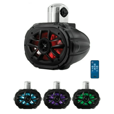 BOSS Audio Systems Marine Waketower 2 Way Speaker System w/ 600 Watts of power, 6 x 9 Inch, Full Range, Multi-Color LED