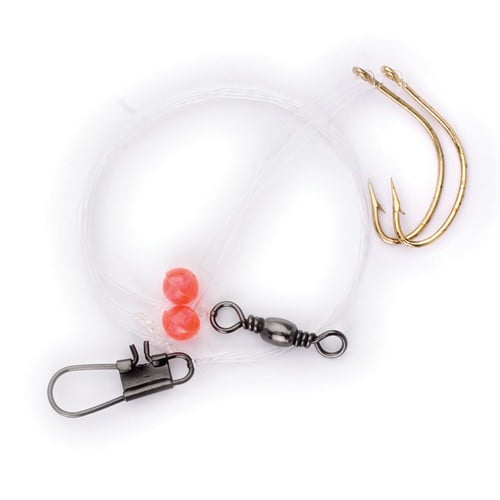 Eagle Claw L9674 Pompano 4" Gold Hook Monofilament Fishing Terminal