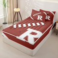 thumbnail image 2 of Homewish Rugby Gamer R Initial Zipper Full Size Comforter Sets with Fitted Sheet and 2 Pillowcases for Boys Girls,Sport Theme Football Zipper Bedding Set for Teens,4pcs,Black Reversible, 2 of 6