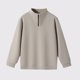 thumbnail image 1 of Ailaofu Women Half Zip Hoodie Sleeve Sweatshirt Casual for Daily Wear Comfortable Material Stylish Autumn Fashion for Teens Grey, 1 of 4