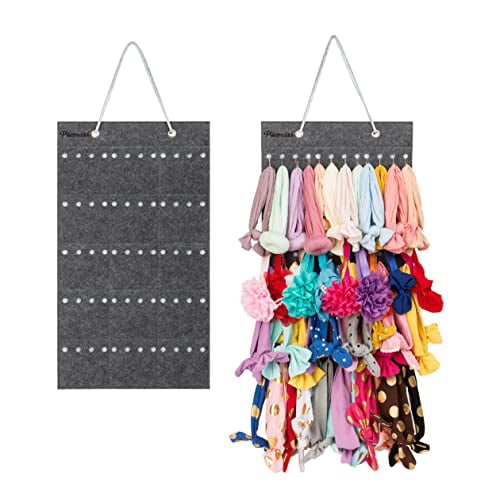 Organizer Carrying Display Holder Compatible with Small Toys Grey PACMAXI Doll Storage Organizer Hanging Over The Door Dolls Storage Holder with 24 Clear View Pockets Roll Up, 