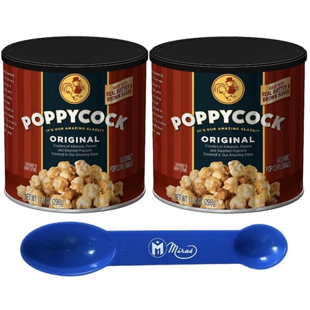(Pack of 2) Orville Redenbacher's Poppycock Original Gourmet Popcorn, 10.5-oz. Canisters (2in1 Miras Trademark Measuring Spoon Included)