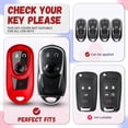 thumbnail image 2 of Key Fob Cover Compatible with Fit for Buick Envista Enclave Encore GX Verano Regal Lacrosse Keychain Case Holder Protector,Red, 2 of 6