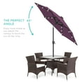 thumbnail image 2 of Best Choice Products 7.5ft Outdoor Solar Patio Umbrella for Deck, Pool w/ Tilt, Crank, LED Lights - Amethyst Purple, 2 of 7