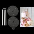 thumbnail image 4 of Multi-Layer Cake Support Set with 2 dowels tier kit Gasket Brackets White Diameter 7.87inch, 4 of 8