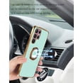 thumbnail image 2 of Compatible with Samsung Galaxy S23 Ultra Case for Women Cute Samsung S23 Ultra Phone Case Shockproof with Luxury Plating Gold Edge and Magnetic Car Mount Kickstand Protective Cases (Light Green), 2 of 14