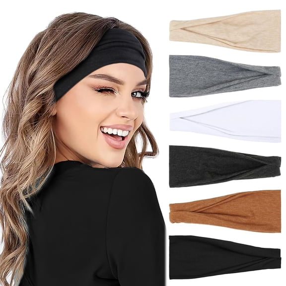 Headbands for Women Non-Slip Wide Thick Sweat Hair Bands, Trendy Hair Accessories for Yoga, Workout, and Fashion