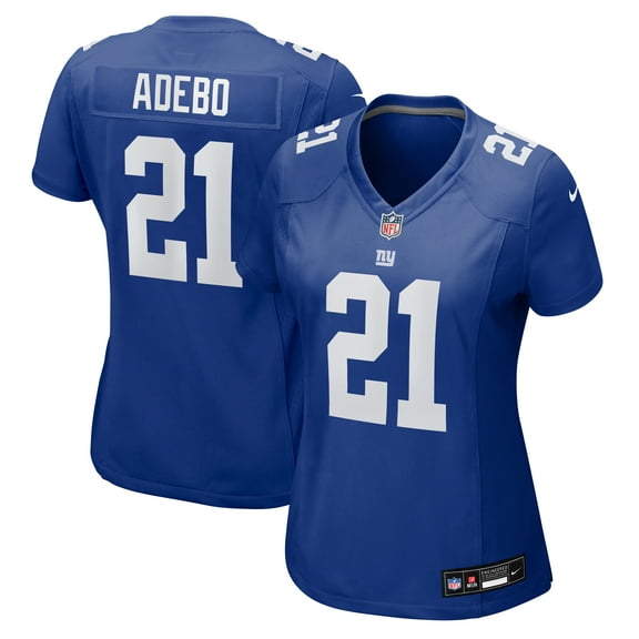 Women's Nike Paulson Adebo Royal New York Giants Team Game Jersey