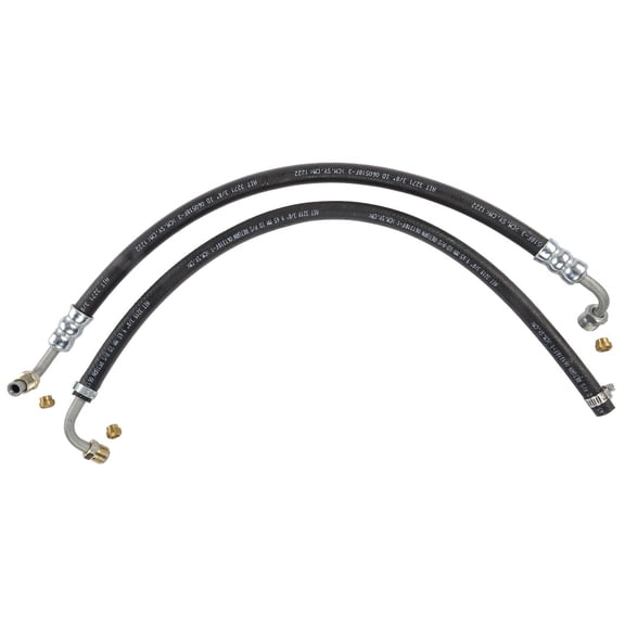 JEGS 60712 Power Steering Hose Kit GM 3/8 in. Rubber 5/18 in.-18 Pump-Side Threa