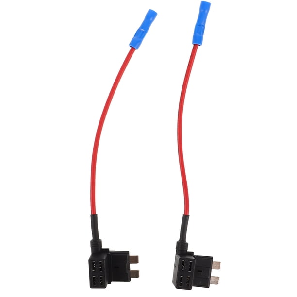 Juego de 2 tomas de fusibles para circuito de coche, conector de portafusibles automotriz para cámara de salpicadero, adaptador de caja de fusibles mediano (no incluye fusible)