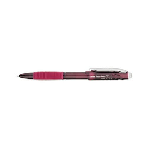 Twist-Erase GT Pencils 0.5 mm, HB 2.5, Black Lead, Red Barrel