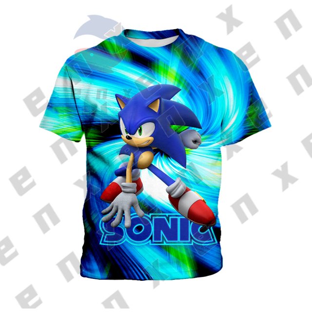 Sonic the Hedgehog Camiseta Para Niños Moda 3D Print Game Shirt