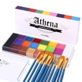 thumbnail image 1 of Set de pintura facial y corporal UCANBE Athena, 20 colores con 10 pinceles, 1 of 7