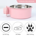 thumbnail image 5 of Puppycorn Puppycat Plushie Pet Feeding Bowls Supplies Dog Feeder Food Water Dishes Thicken Pink, 5 of 6
