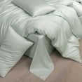 thumbnail image 5 of Duvet Cover Set 100% Extra Long Staple Cotton 600 Thread Count Silky Sateen Smooth Luxury Soft Breathable Durable Hotel Quality Bedding, 3 Pieces (Sage Green, Queen 90"x90"), 5 of 7