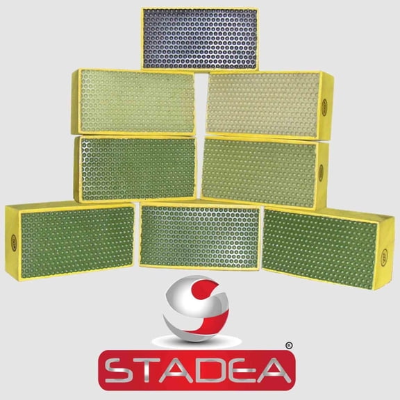 STADEA Diamond Hand Polishing Pads for Stone/Concrete - Set of 8 Pcs