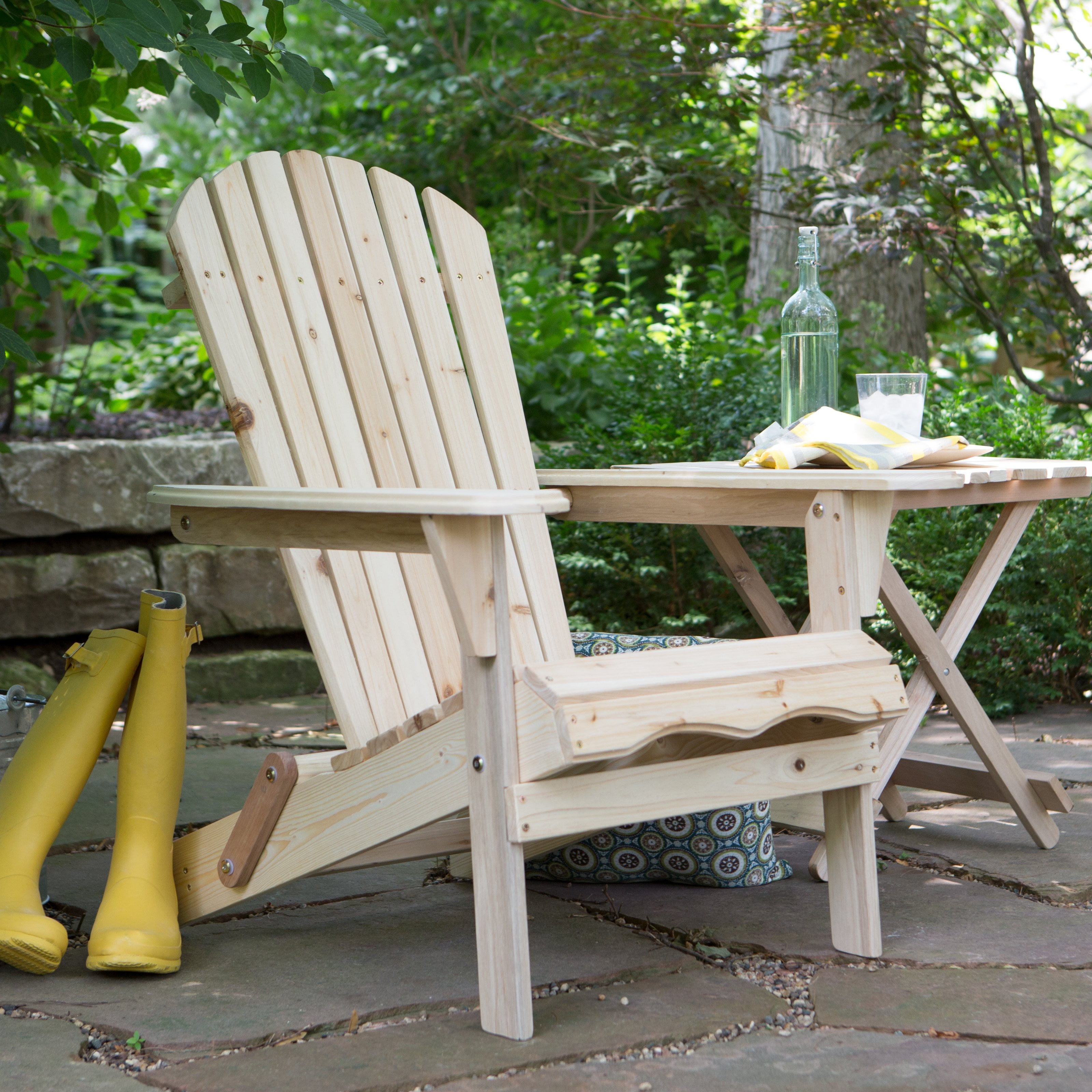 Foldable Adirondack Chair Kit - Natural - Walmart.com