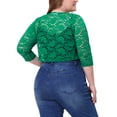 thumbnail image 3 of Unique Bargains Women's Plus Size Shrug Floral Lace Tie Neck Bolero Cardigan, 3 of 6