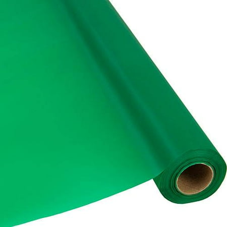 Shindigz Plastic Table Cover Roll, 300', Emerald Green