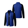 thumbnail image 5 of YUGYXL Track Jacket Men Full Zip Up Color Block High Neck Tops Casual Fashion Lightweight Workout Athletic Sports Jacket Blue Jackets, 5 of 5
