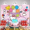 thumbnail image 4 of hello Kitty Happy Birthday Anime Cartoon Theme Backdrops Banner Birthday Party Decor Supplies,5.9x3.6ft, 4 of 4