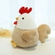 thumbnail image 2 of Muñeca de peluche con dibujos animados de gallo marrón, 22 cm, peluche suave, 2 of 2