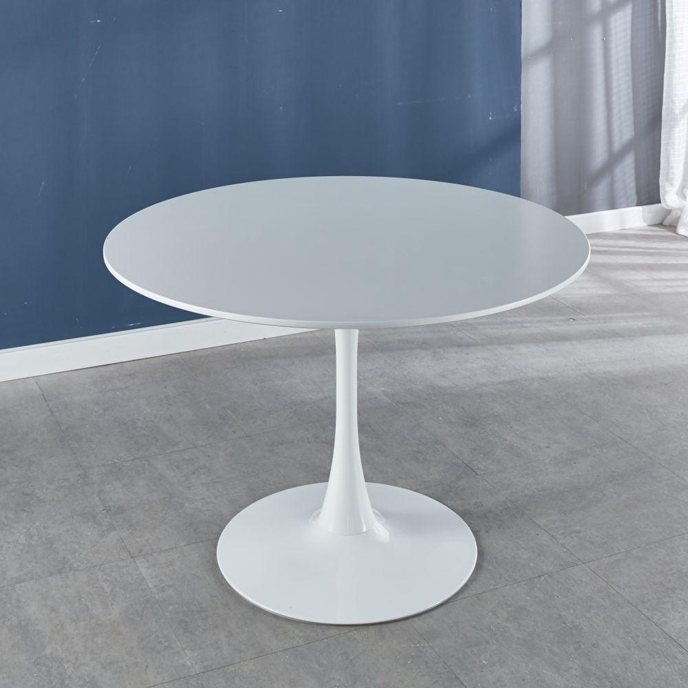 42.1"White Tulip Table Midcentury Pedestal Dining Table for 46 People